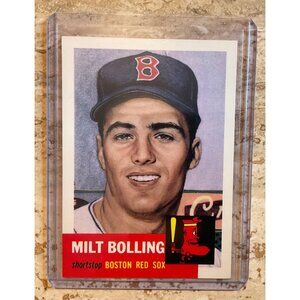 Milt Bolling Boston Red Sox Baseball Card 1955 Topps Archives #280 Shortstop Ret